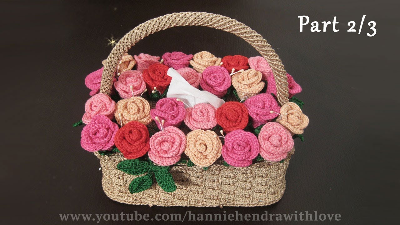Crochet || Merajut Cover Kotak Tisu - Tissue Box Cover (Part 2/3)