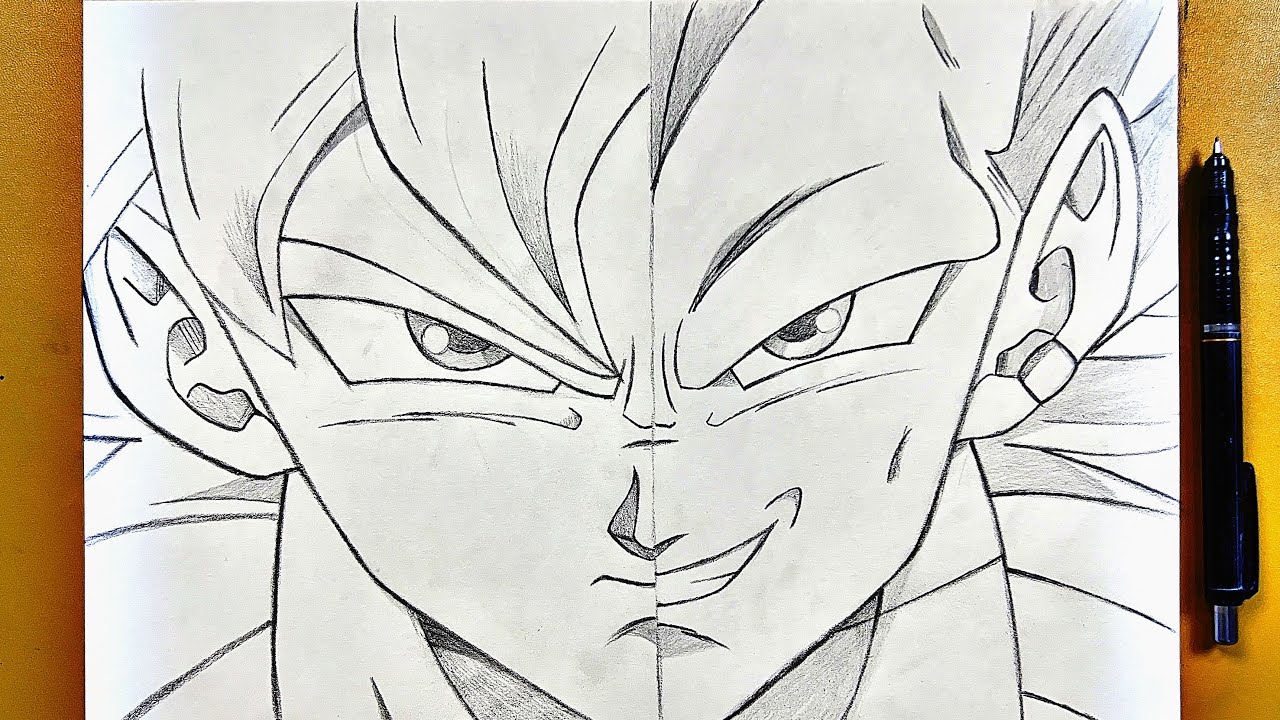 How to draw goku ultra instinct vs vegeta ultra ego || step-by-step