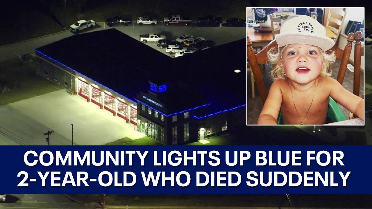 ‘Blue for Benny’: Pennsylvania community lights up blue after family's 2-year-old son dies suddenly