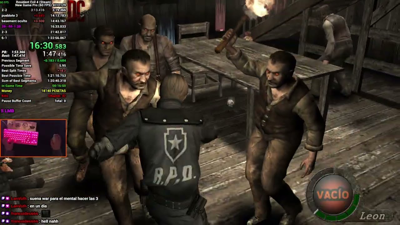 Resident Evil 4 🆖 Professional 1:22:49 (1:24:19 IGT)
