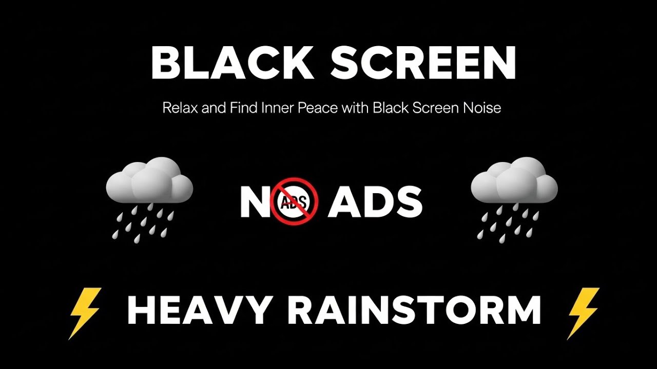 🔴 Heavy Rain and Thunder Sounds for Sleeping – Black Screen | Fall Asleep Fast with Thunderstorm 10