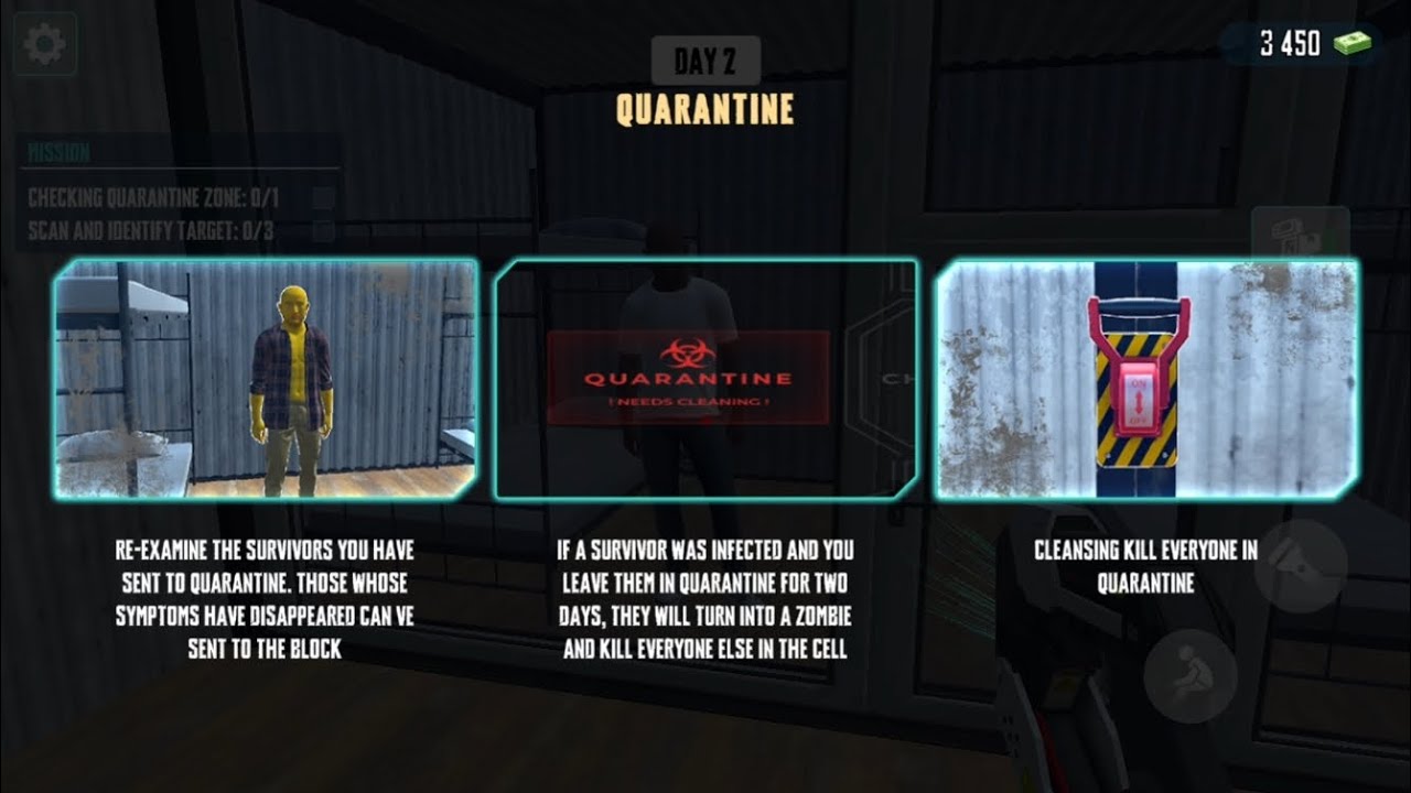 NE LAISSE JAMAIS PASSER LES ZOMBIES A LA FRONTIÈRE SINON T’EST MORT ( Quarantine Zone version démo )
