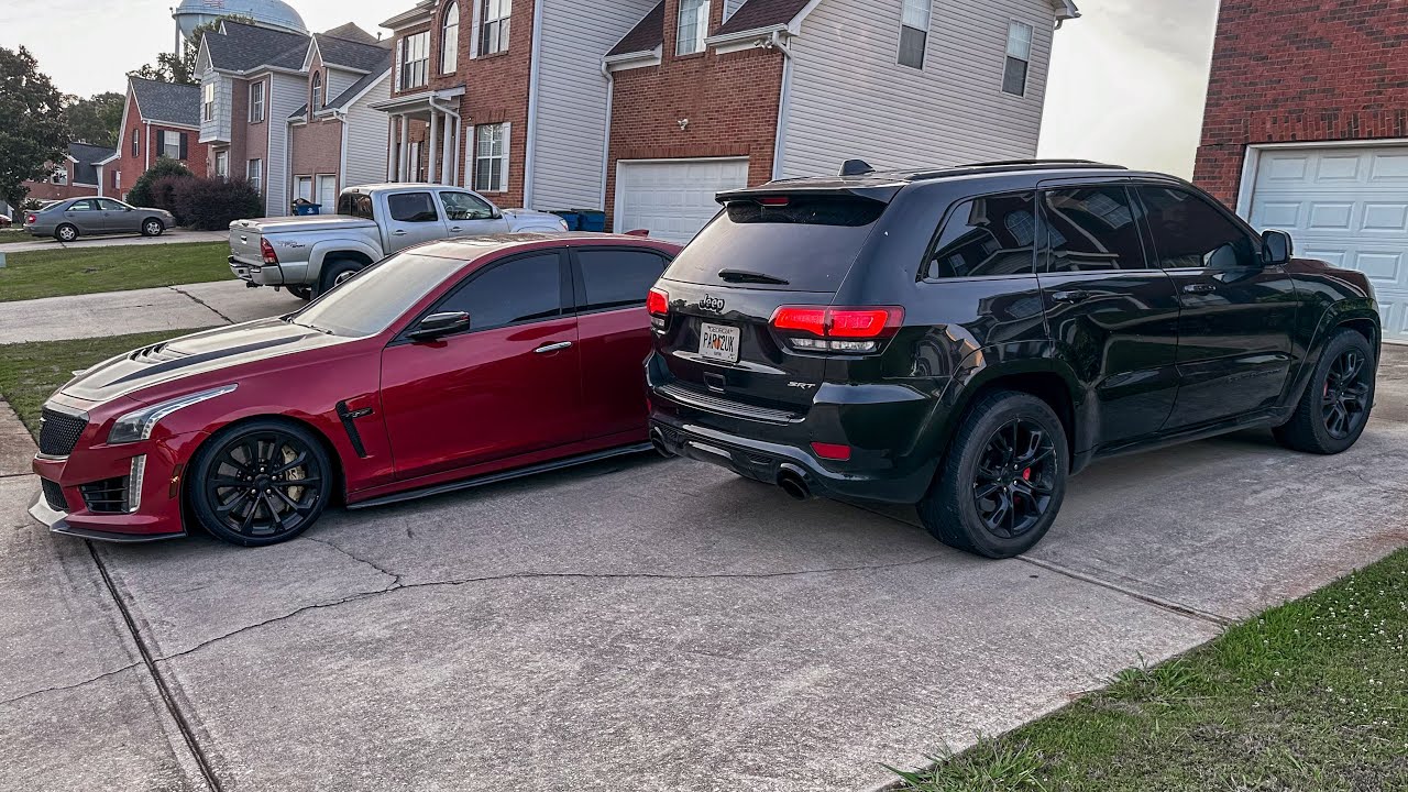 CUTTING UP IN TRAFFIC TUNED SRT JEEP POV *INSANELY LOUD*