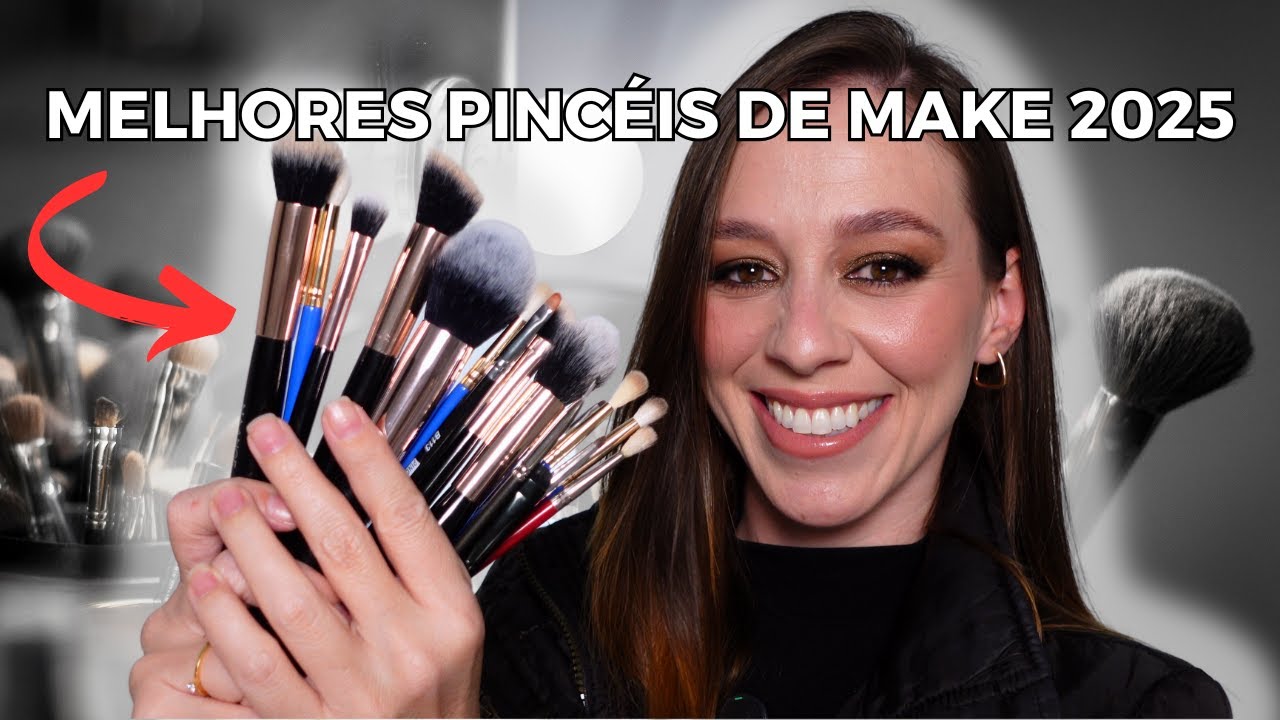 Meus *PINCÉIS FAVORITOS* de *MAQUIAGEM* de OLHOS, PELE E BOCA!