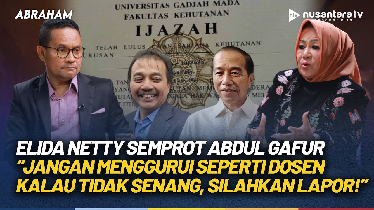 Panas di Studio! Elida Netty Semprot Abdul Gafur: Jangan Menggurui Seperti Dosen Ya! | ABRAHAM