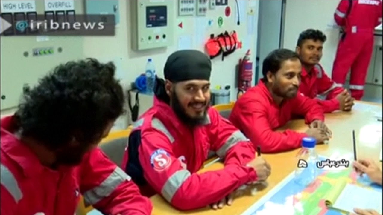 Crew members on the British flagged tanker Stena Impero