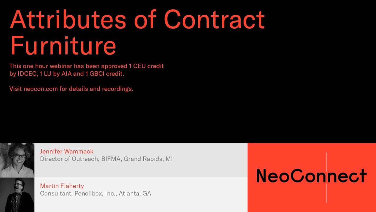NeoConnect 2020 | Attributes of Contract Furniture