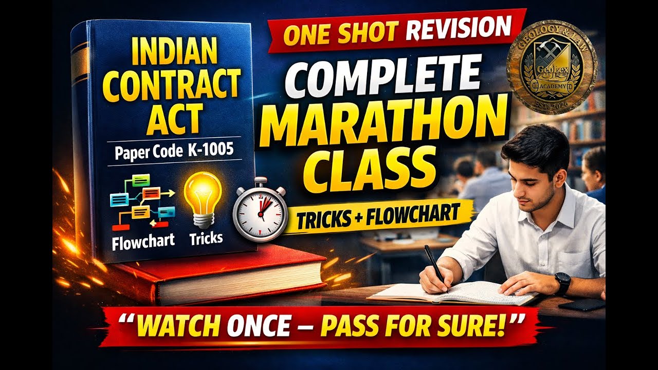 Indian Contract Act 1872 Full Course in 1 Video  Contract Law One Shot Hindi & English