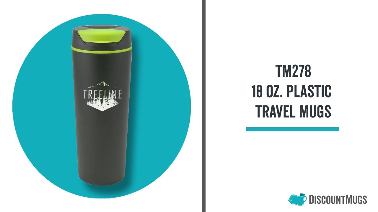 Customized 18 oz. Plastic Travel Mugs