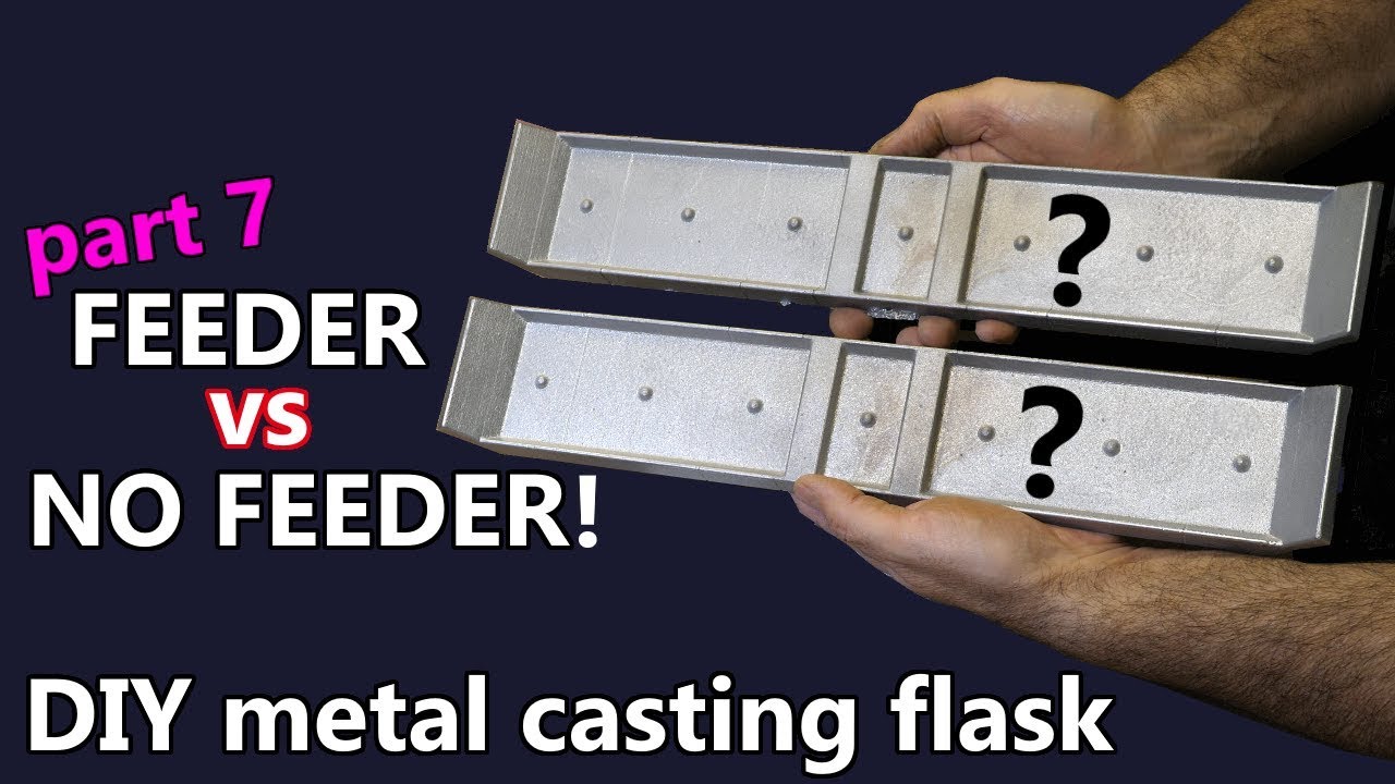 Casting an aluminium flask FEEDERS vs NO FEEDERS (modular flasks part7) DIY casting flask/DIY flask