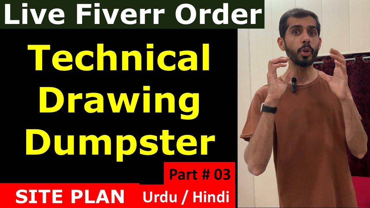 AutoCAD site plan + Technical Drawings in 2026 | Dumpster Privacy Fence | Live Fiverr Messages (Urdu