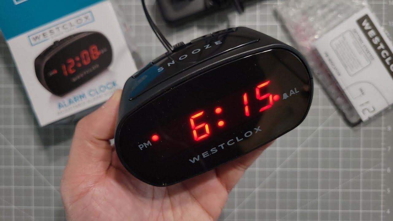 Westclox Red LED Alarm Clock with Adjustable Hi/Lo Alarm Volume