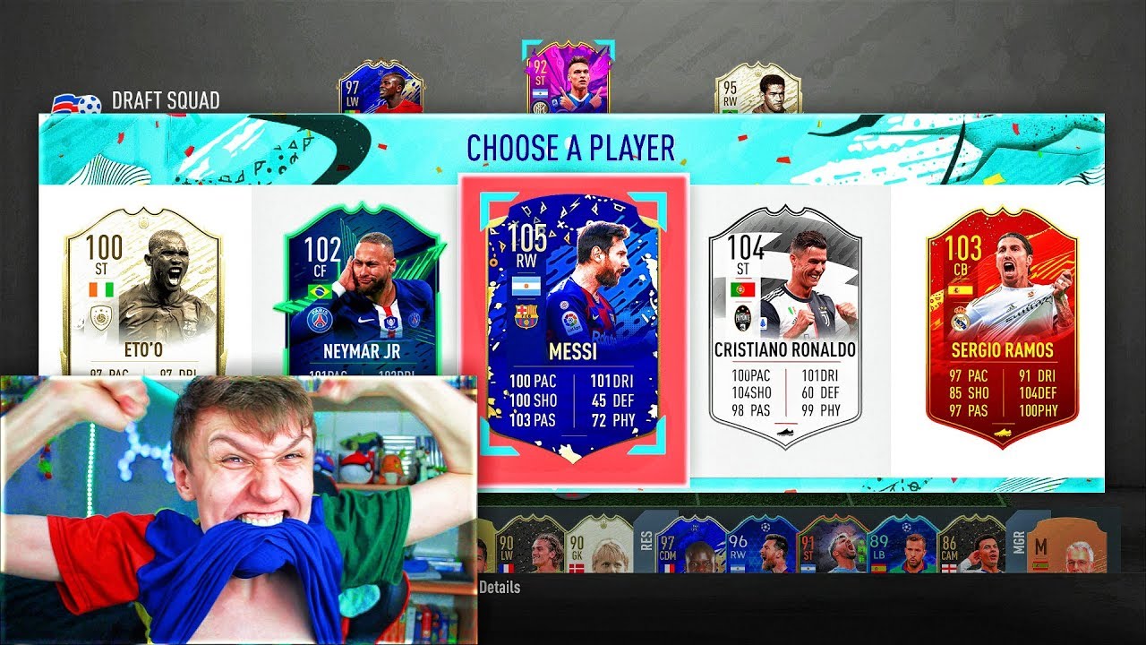 100 RATED CARDS!! - LUCKIEST 195 FUT DRAFT EVER!! (FIFA 20)