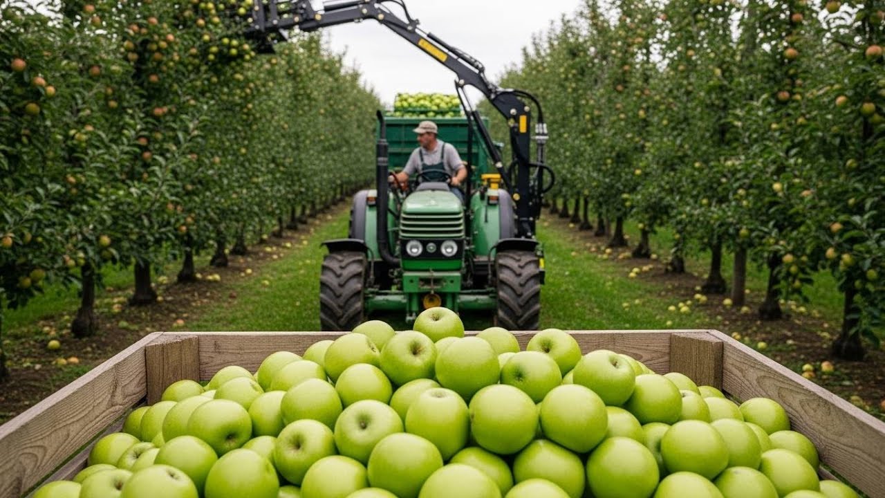 U.S. Green Apple Industry Explained – Machine Harvesting at Industrial Scale