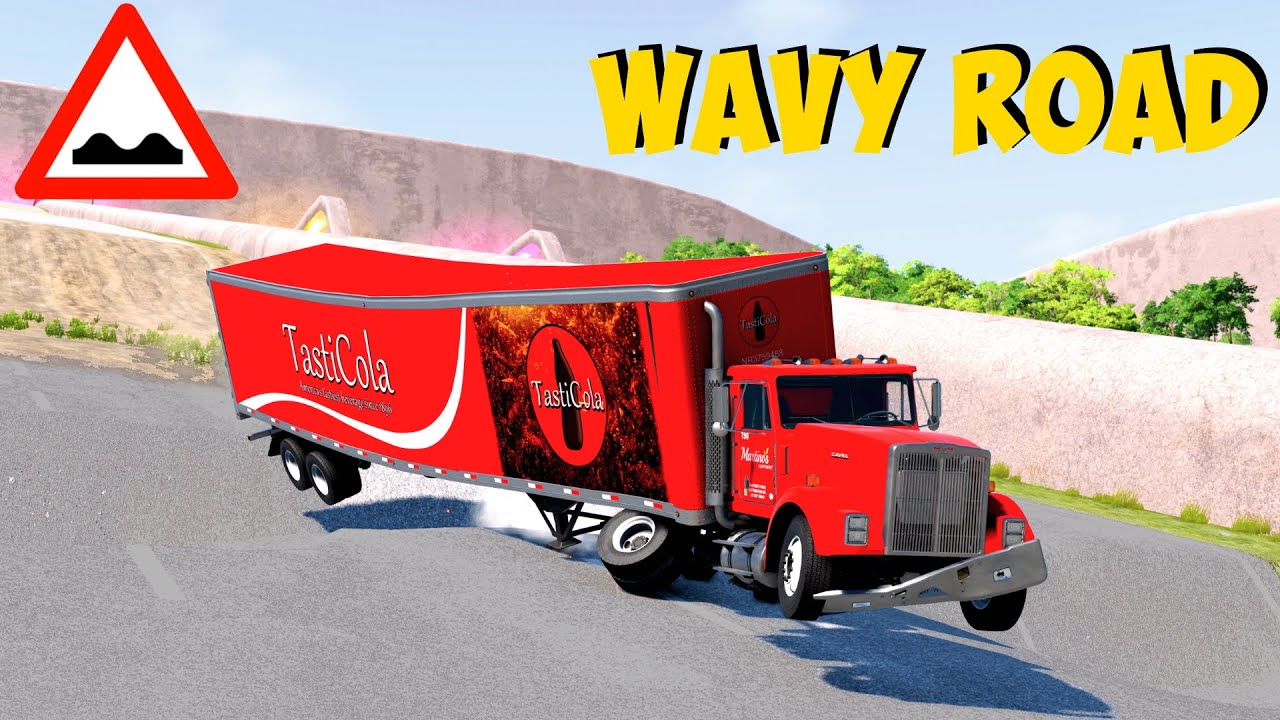 TRUCK VS  WAVY ROAD COMPILATION