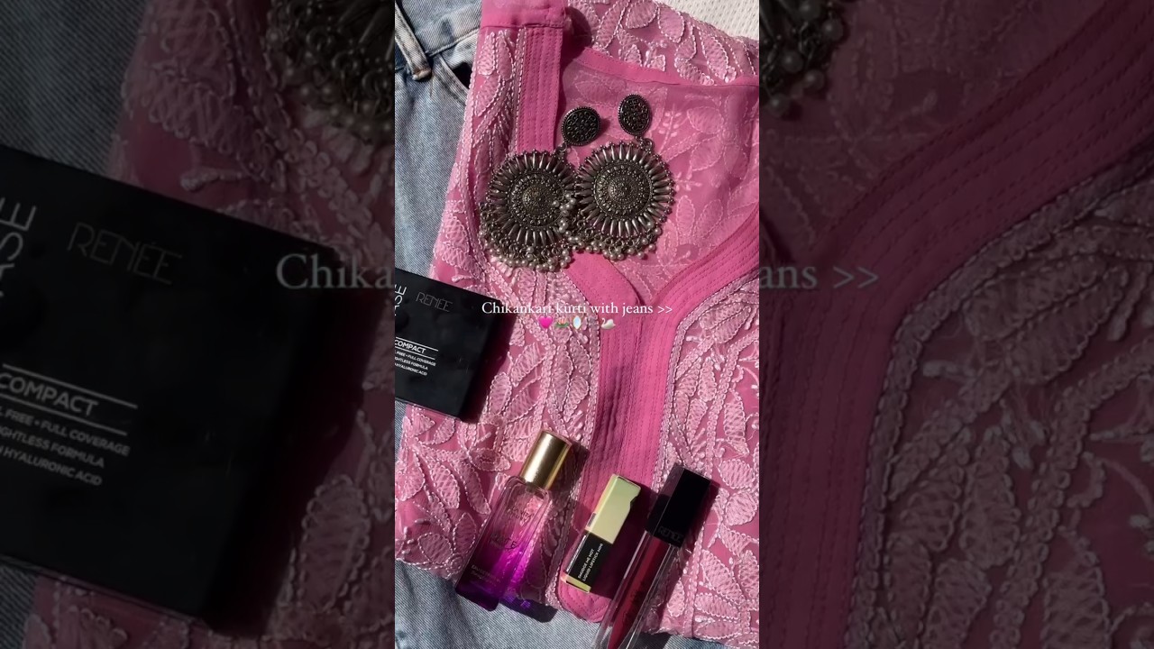 GRWM | Styling Chikankari Kurti with Jeans for That Everyday Glow! ✨ #grwm #ethnicwear