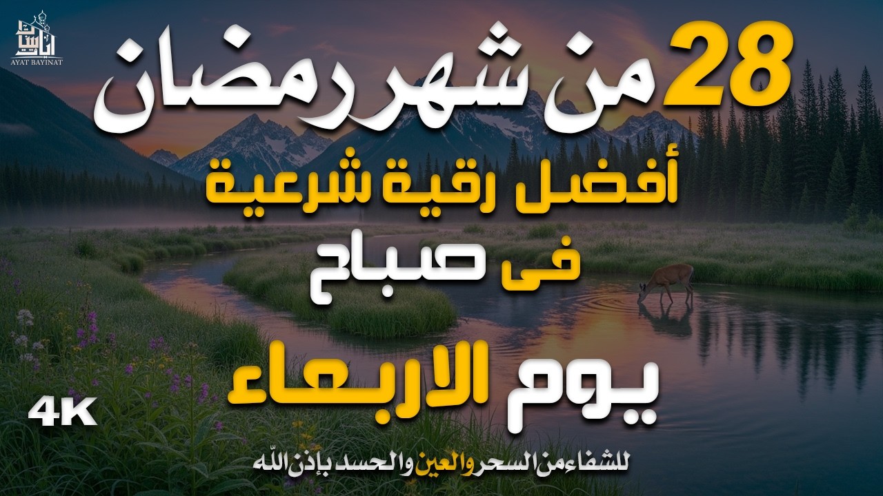 رقية الصباح فى شهررمضان المبارك  لتحصين الأولاد والشفاء بإذن الله من السحر والعين وا لحسد  4K
