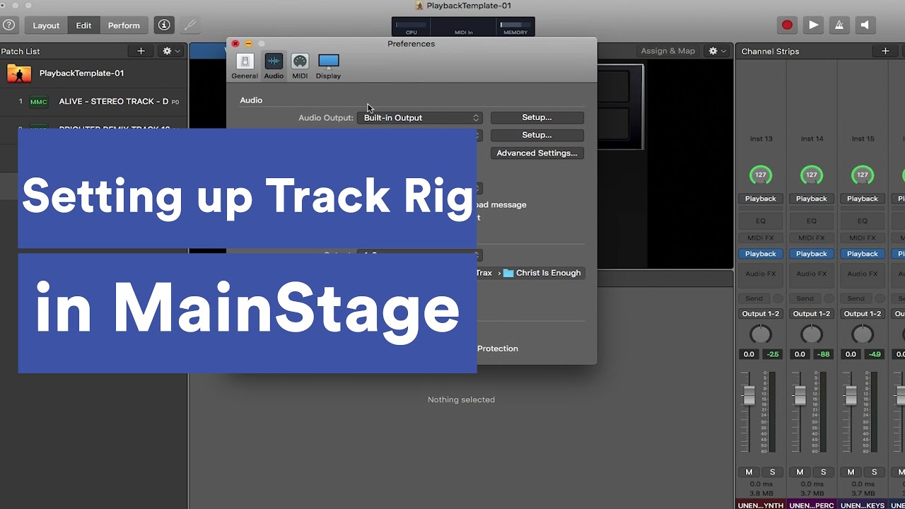 How to Setup Track Rig in MainStage