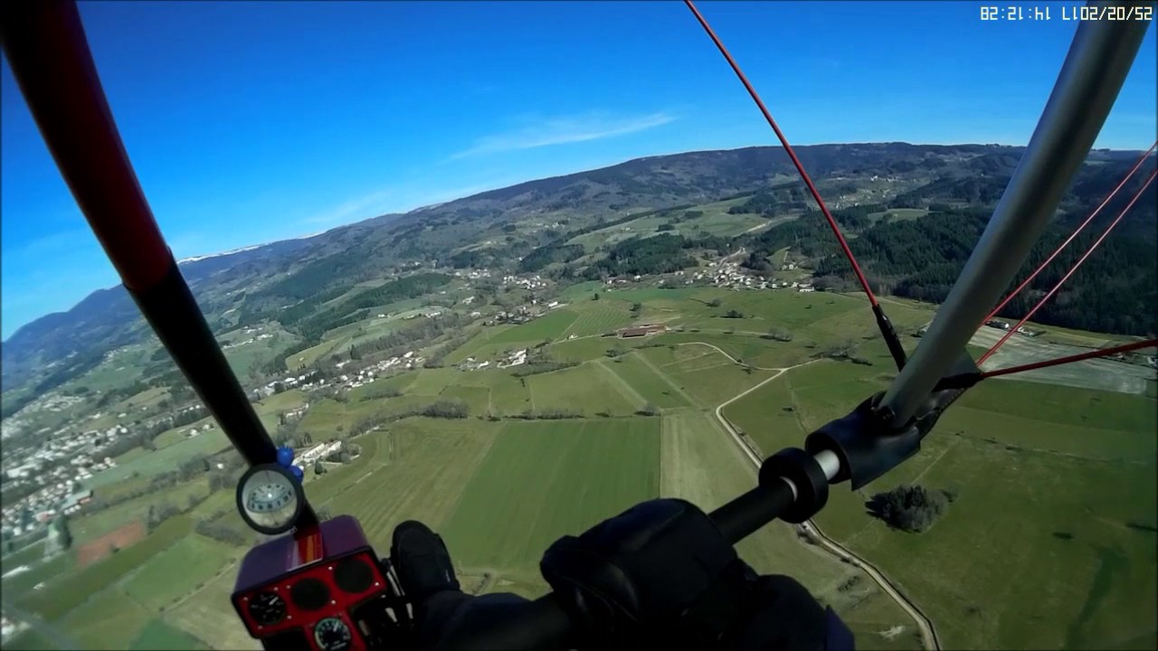 Vol à Ambert le 25/02/2017 en ULM  trop turbulent pour moi