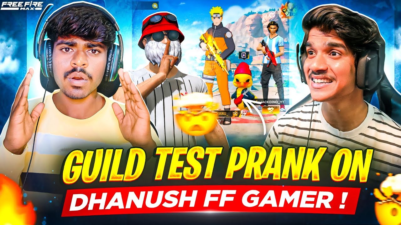 🔥CRAZY GUILD TEST PRANK 😳 ON DANUSH FF! 😱 | 1V4 CHALLENGE 😈 | NEW LEGEND? 🤯 #viralvideo