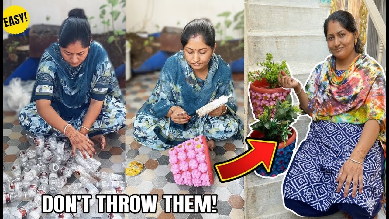 Recycled Plastic Bottle Planter | Eco-Friendly Home Decor DIY