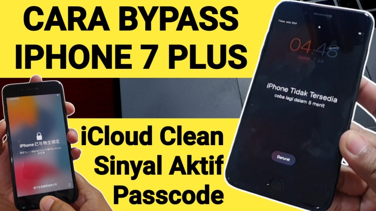 Cara Bypass iCloud iPhone 7 Plus iOS 15.x Passcode kartu Sim Seluler On dengan Unlocktool