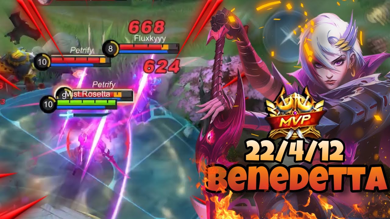 GAMEPLAY BENEDETTA EXP LANE AND HARD GAME!!! | MOBILE LEGENDS | mlbb