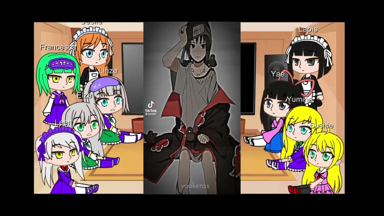 İsekai Wa Smartphone Reaction Past Mochizuki Touya As İtachi // Gacha Club