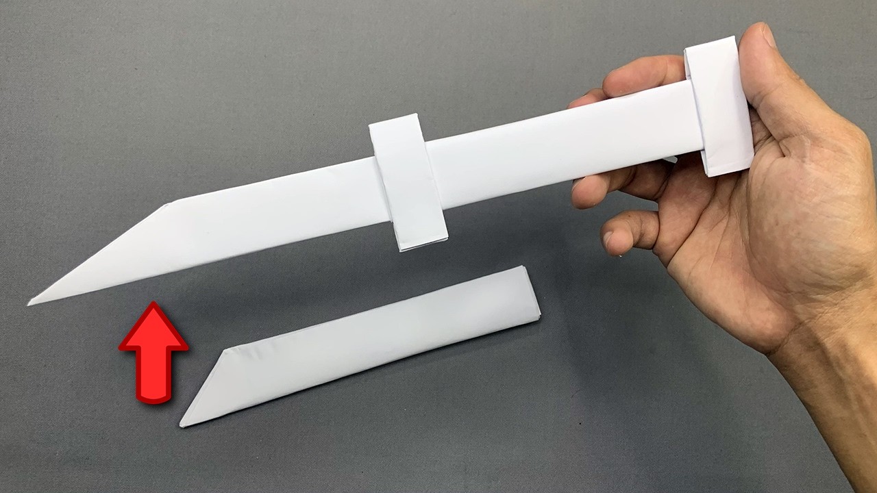 Membuat Origami Pisau Belati yang Ada Sarungnya | diy paper knife