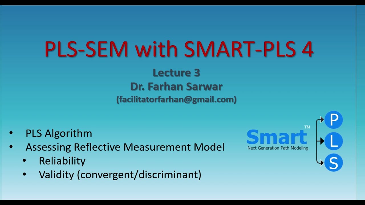 SMART PLS 4 Lecture 3: Assesing Reflective Measurement Model; Reliability,  loading, validity.