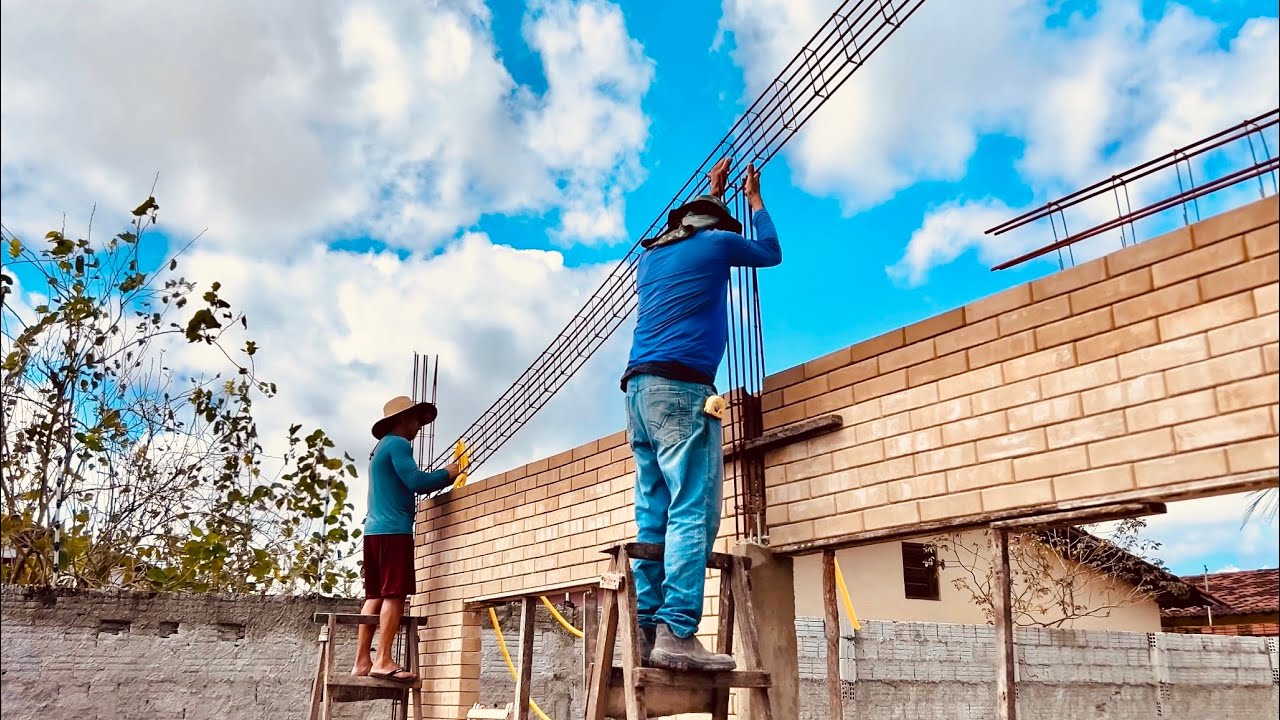 INSTALAÇÃO DAS FERRAGENS EM VIGAS DE FORMA CORRETA - Parte 2 - CASA DE TIJOLO ECOLOGICO