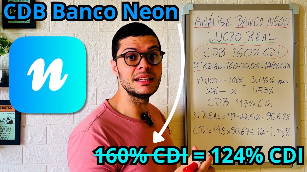 Banco Neon CDB 160 CDI - Quanto Rendeu 10 Mil e Onde Reinvestir?