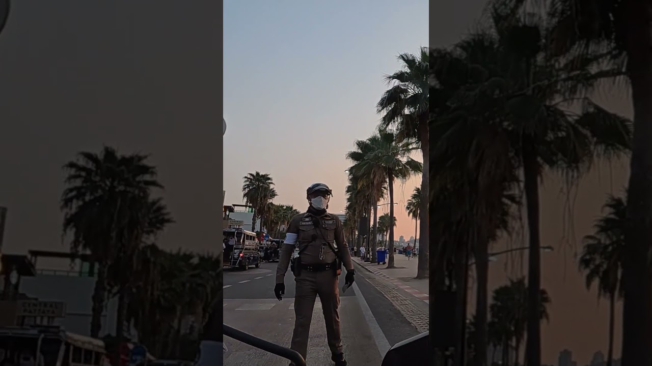 My unexpected encounter with Thai police in Pattaya #farang #policeofficer #travelling #pulledover