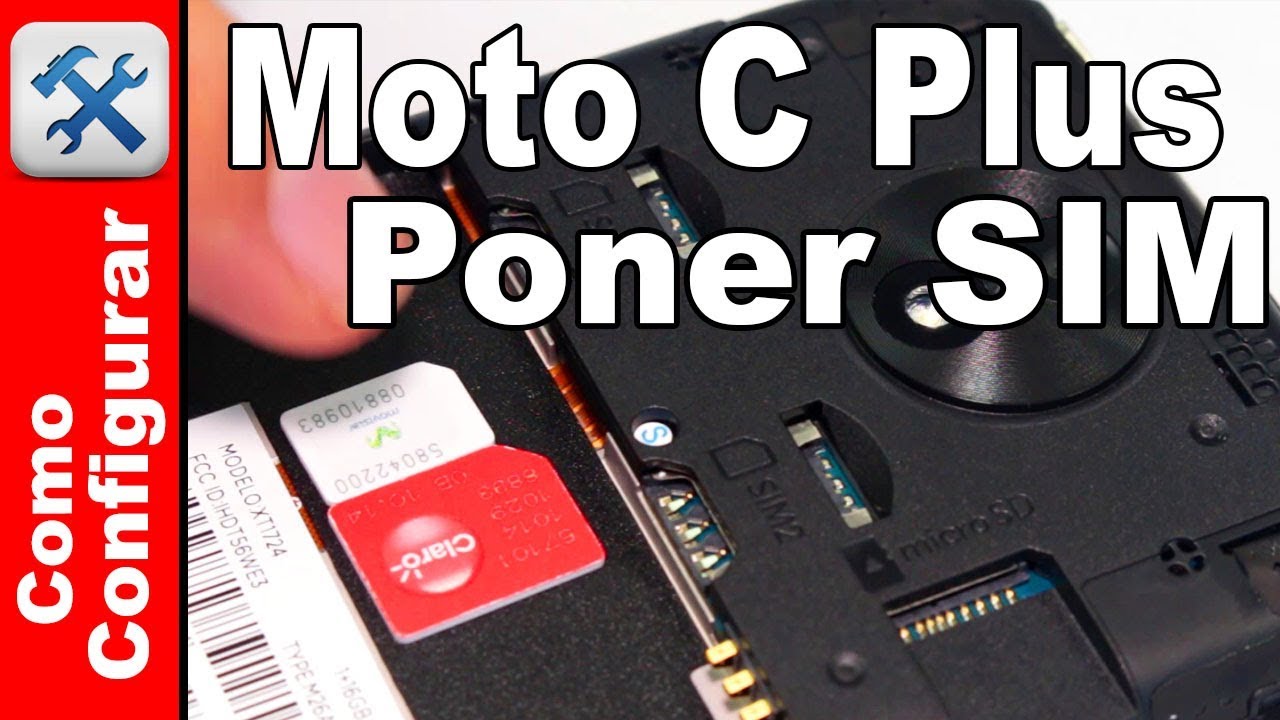 Moto C Plus como poner la SIM card y la Micro SD - Comoconfigurar