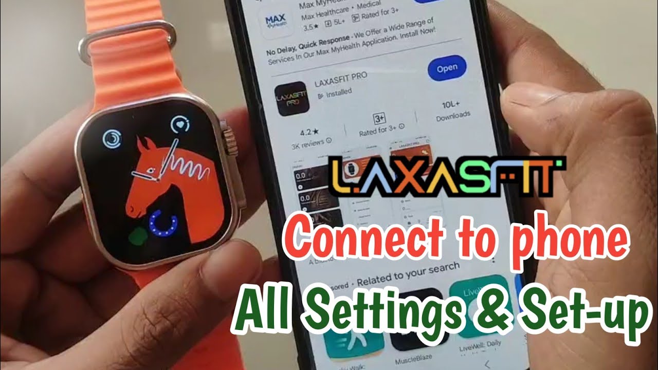 How to connect laxasfit watch to phone| laxasfit pro app