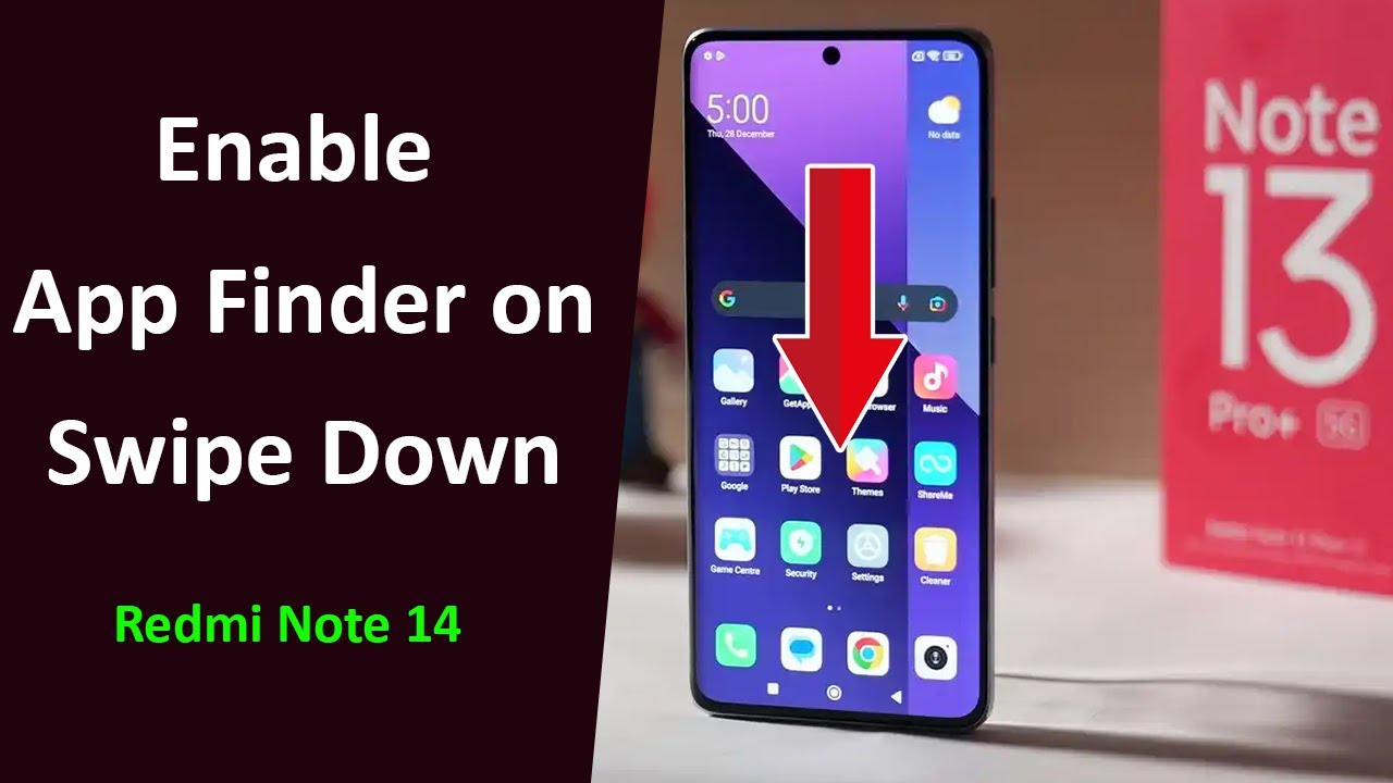 How to Enable App Finder on Home Screen Swipe Down in Xiaomi Redmi Mobile?