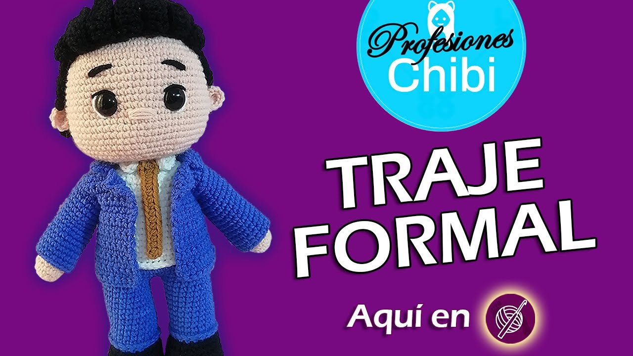 Cómo HACER un 👨‍🏫ABOGADO/PROFESOR Amigurumi CHIBI: Paso a Paso | 🧶Aquí en  @crochetapasitos