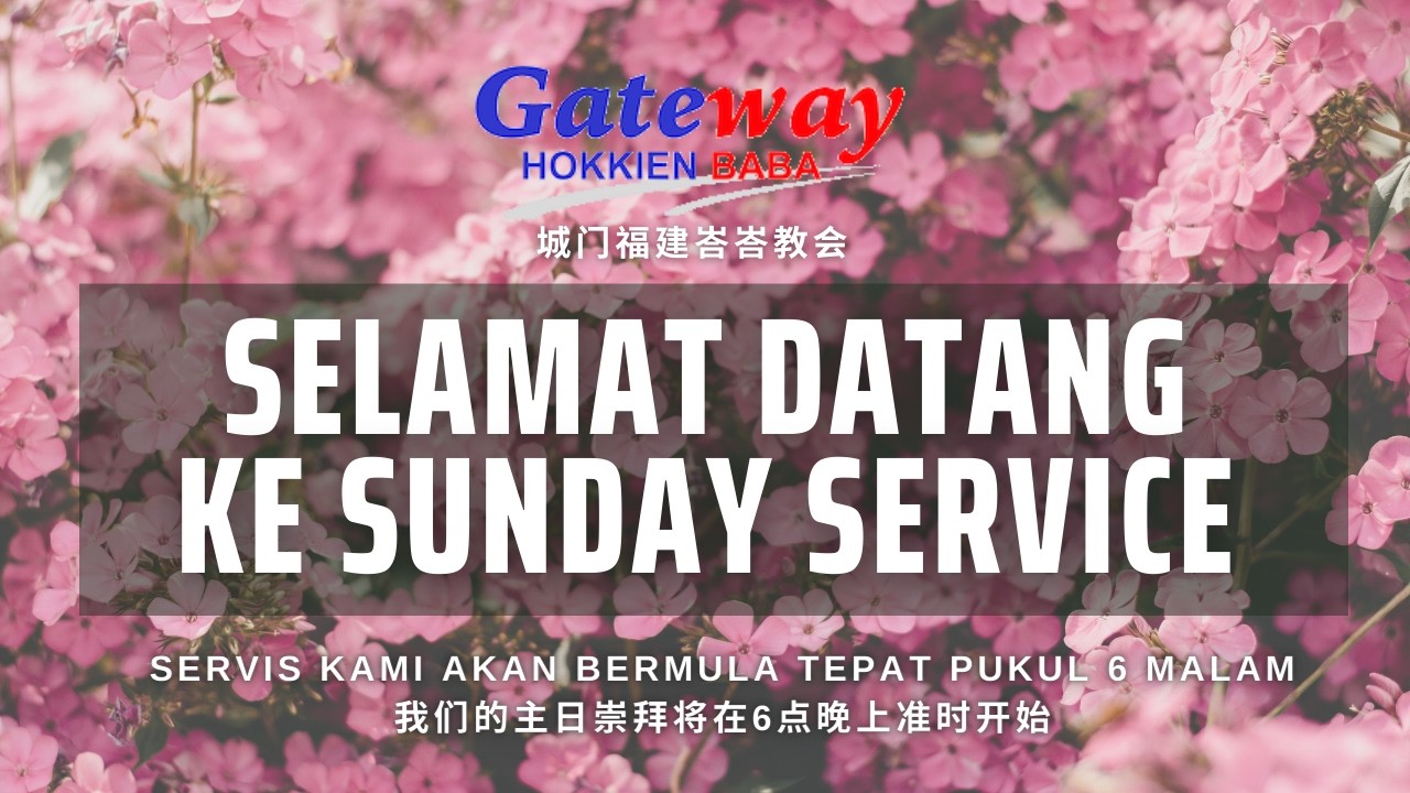 260222 Hokkien Baba (福建峇峇): Acceptable Worship to God by Ps Mark Ko