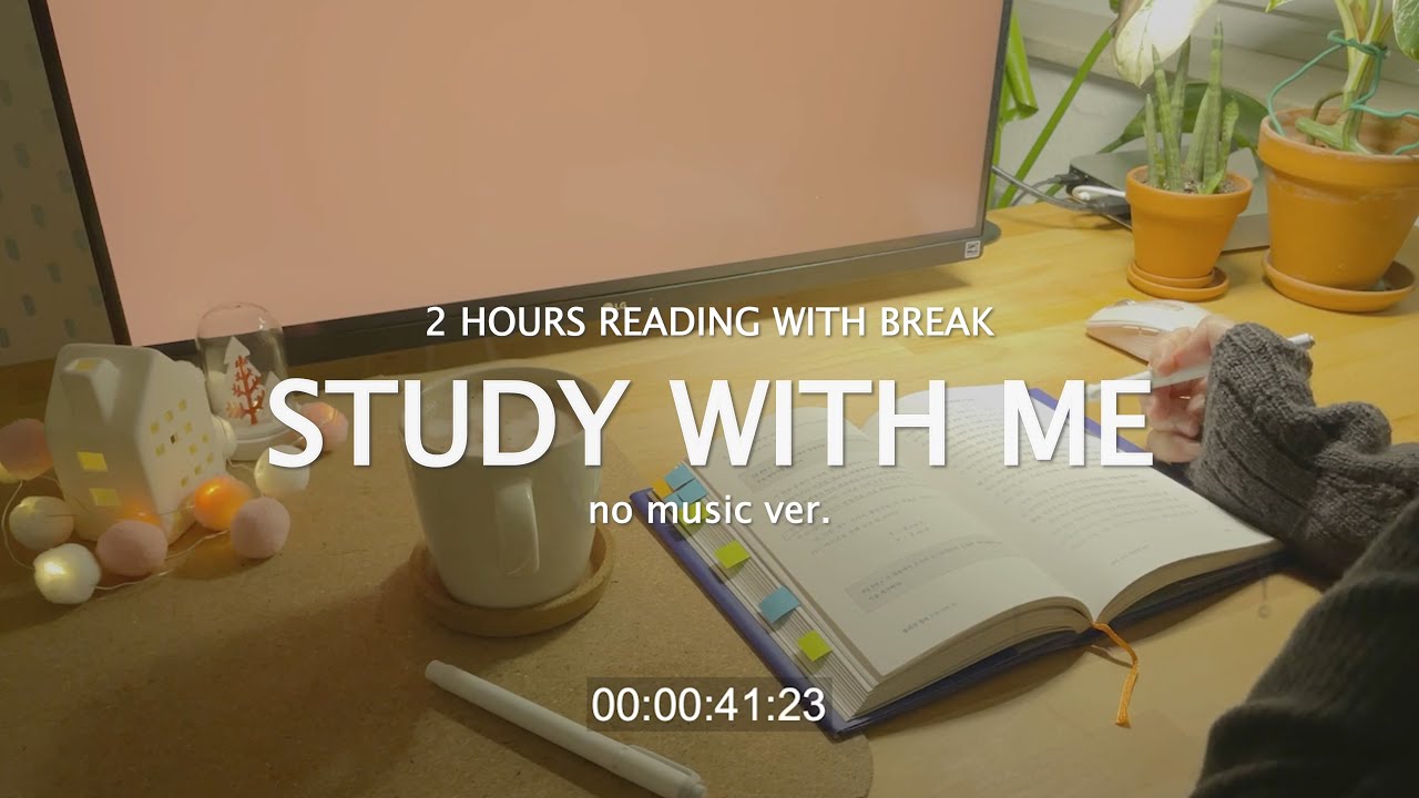2hr Study With Me AT WINTER NIGHT (10min break) l NO МУЗЫКАЛЬНЫЙ ЗВУК
