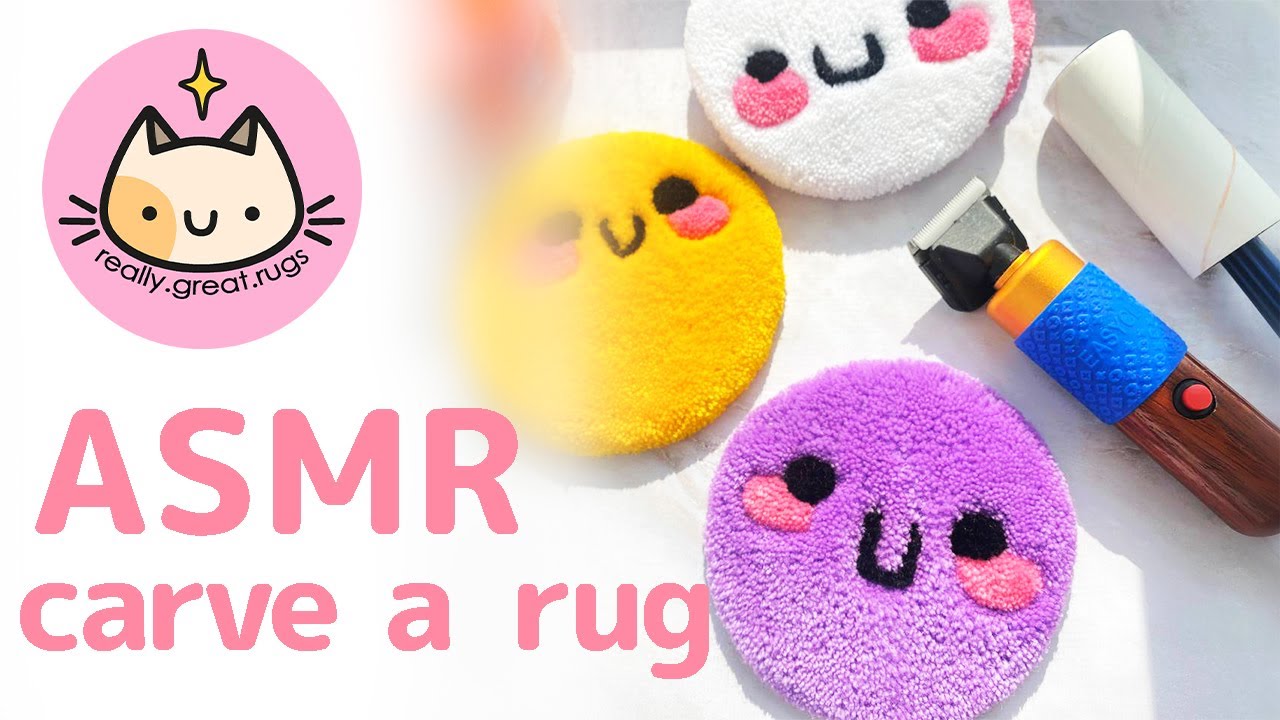 ASMR✨ Satisfying rug shaving. Carve and contouring a mini rug (Start to finish) Стрижем мини-коврик✨