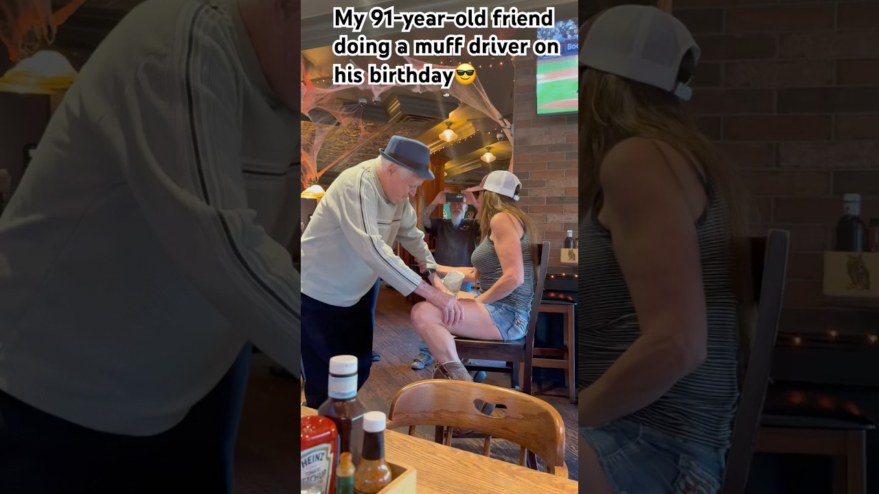 91-year-old doing a muff diver for his birthday ￼