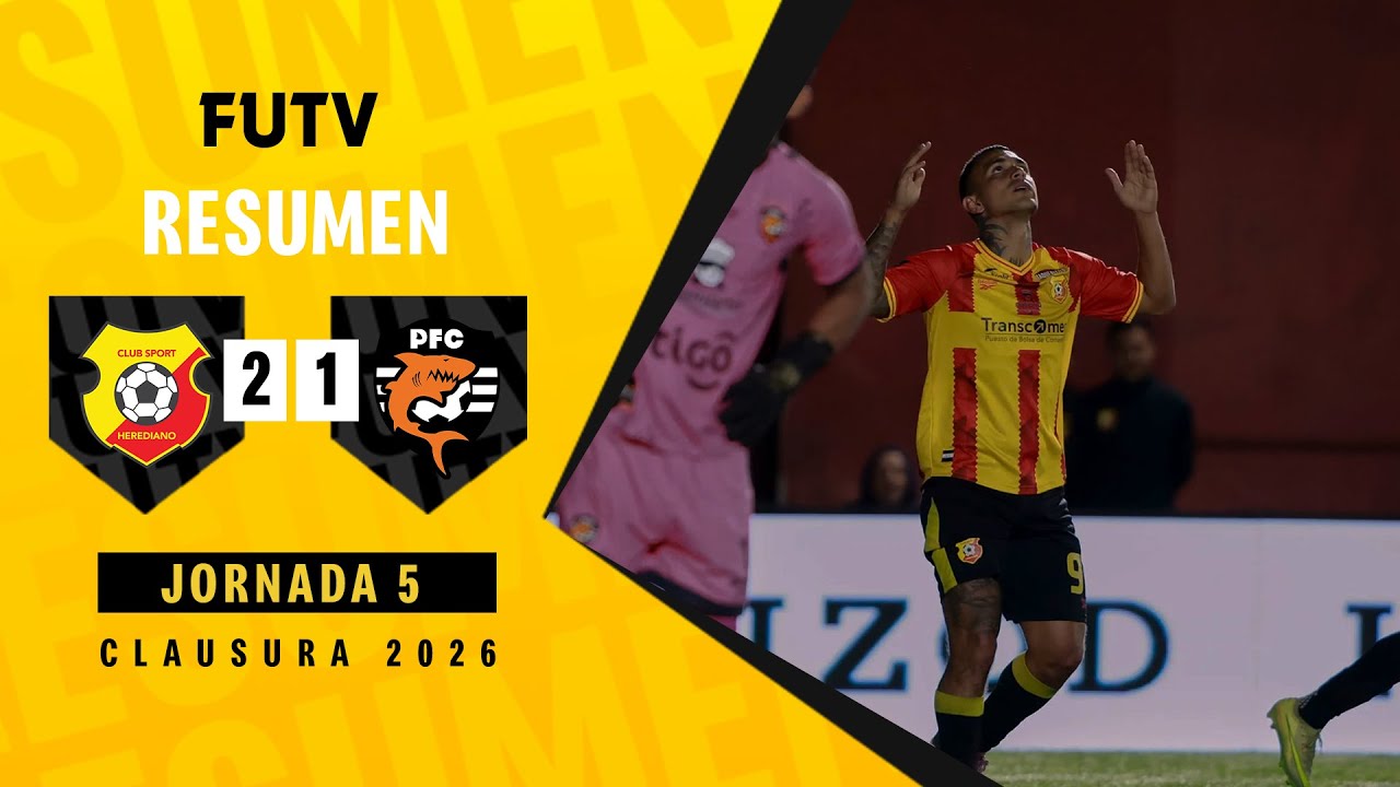 Resumen: Herediano 2-1 Puntarenas / Clausura 2026