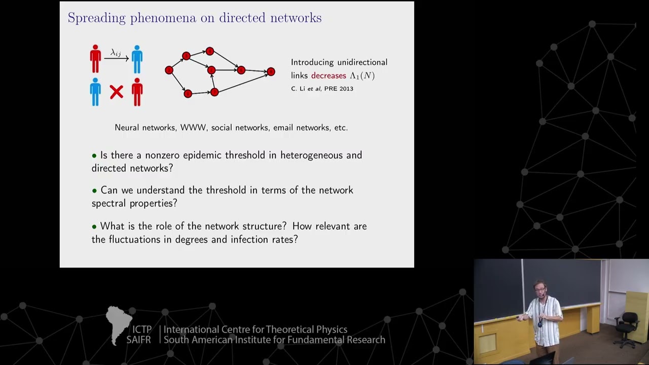 Фернандо Метц: Порог эпидемии модели SIS на направленных сетях: затухшее среднее поле...