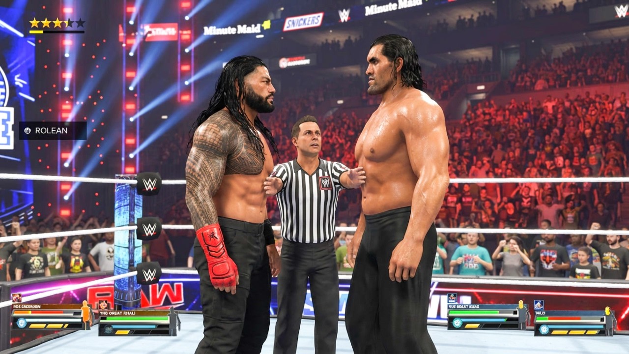 The Great Khali Vs THE OTC Roman Reigns WWE 2K25