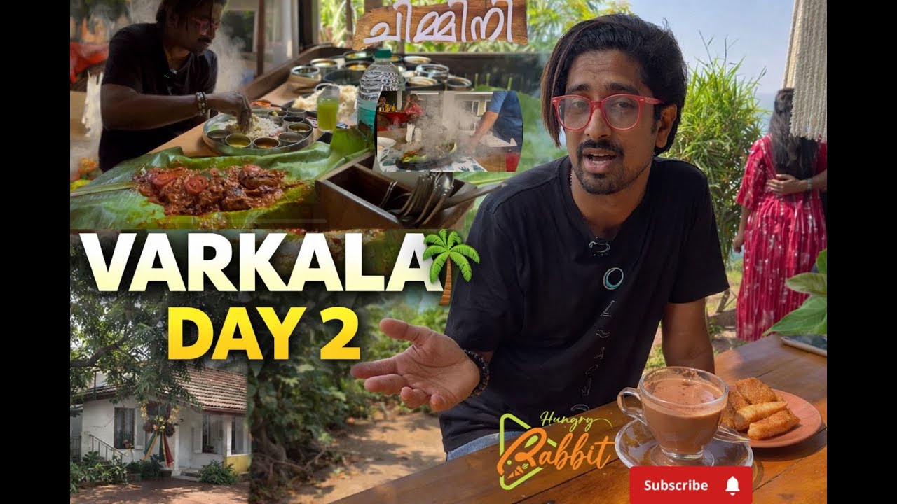 Varkala Travel Vlog Day 2 | Cafe Sarwaa | Chimney Restaurant | zebra Hostel | Abba varkala | Cliff