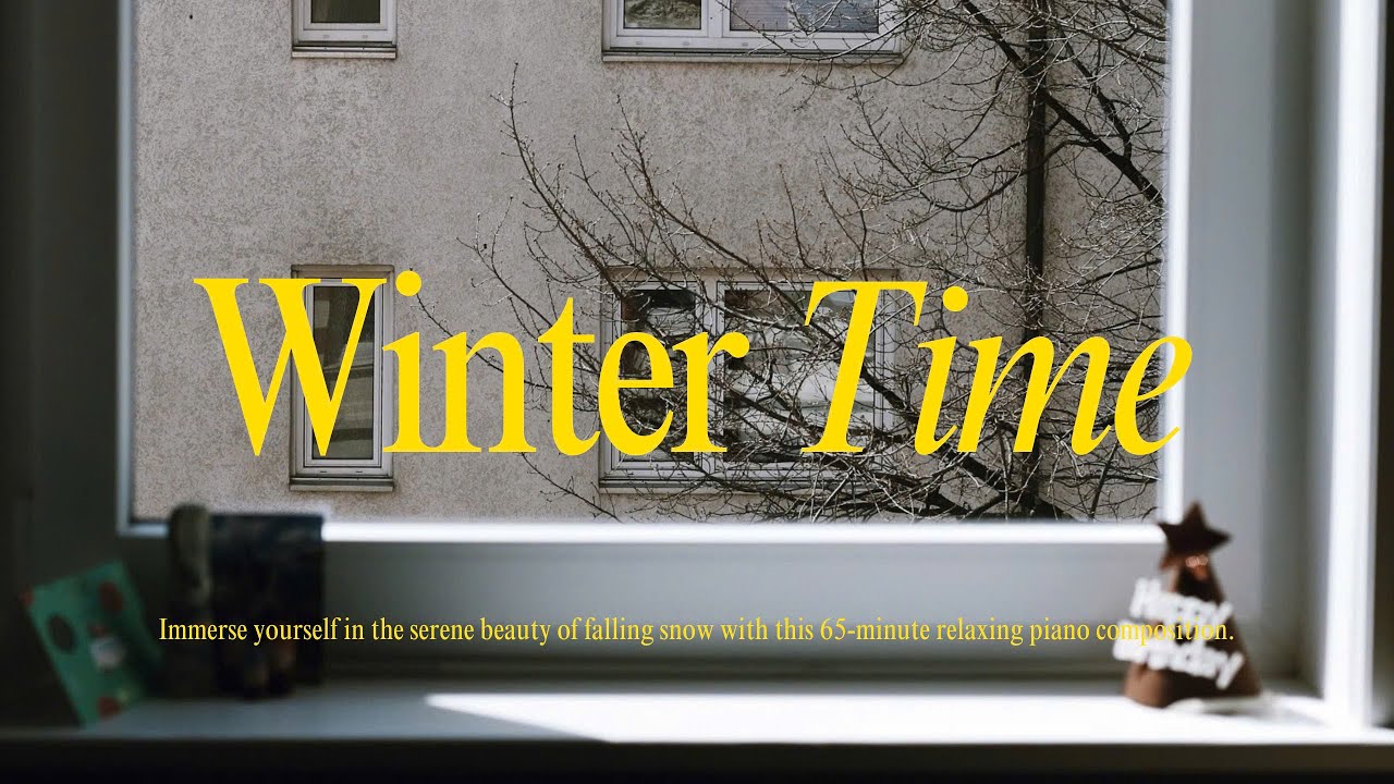 Snowy ❄️ Window View - 60 Minutes of Relaxing Piano Music 🎵 for Focus, Sleep & Meditation