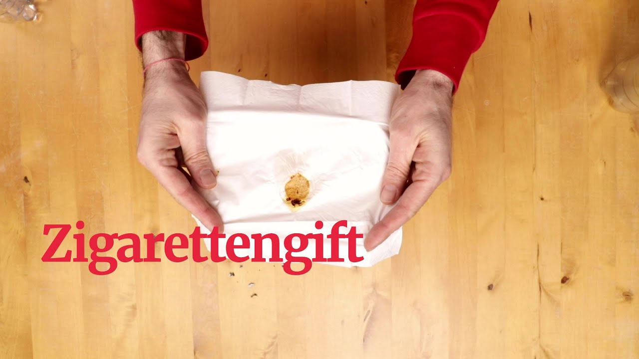 Versuch‘s mal – Gift aus Zigaretten sichtbar machen