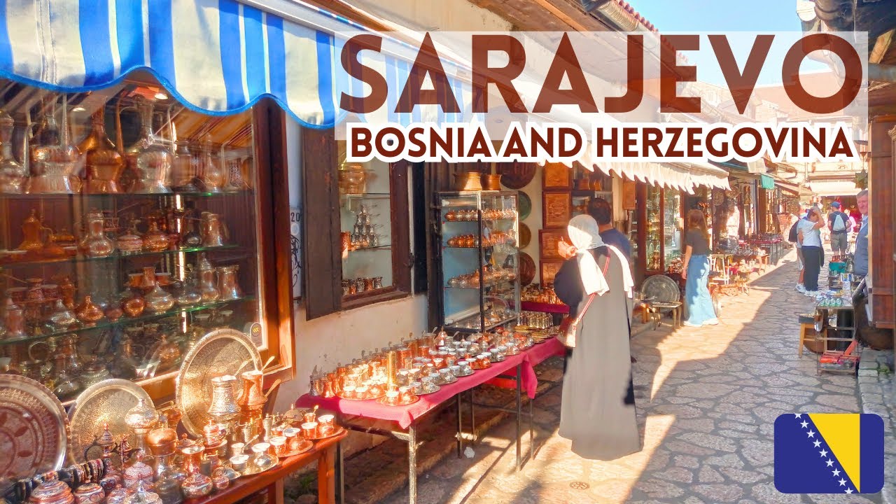 Sarajevo Meeting of Cultures, Walking Tour 4K. Sarajewo Miejsce spotkania kultur