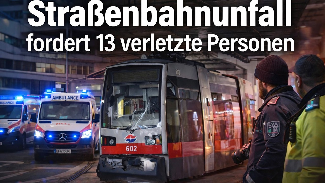 Straßenbahn-Unfall fordert 13 Verletzte | Großeinsatz  Wien