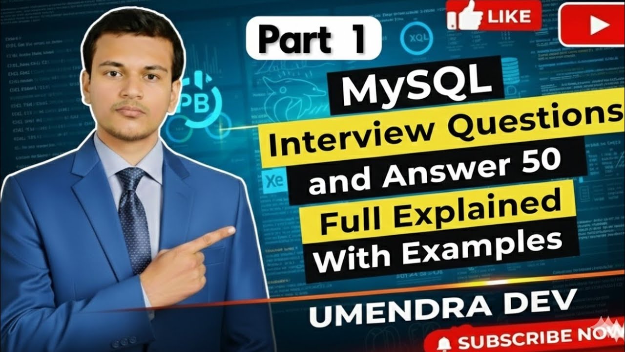  MySQL Interview Questions and Answer | Full Explained, With Examples | Most Asked
